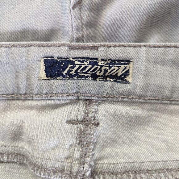 Hudson Raw Edge Hem Denim Mini Skirt 29 Coastal Cowgirl Rebel Punk Academia - Picture 3 of 12